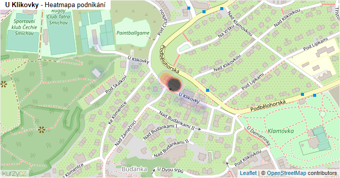 U Klikovky - mapa podnikání