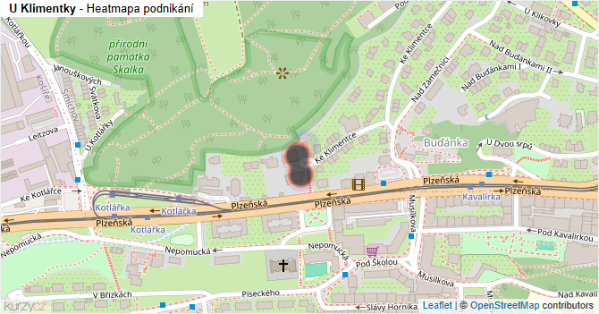 U Klimentky - mapa podnikání