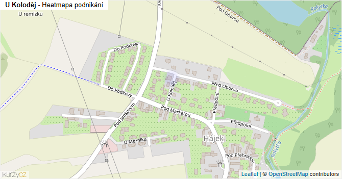 U Koloděj - mapa podnikání