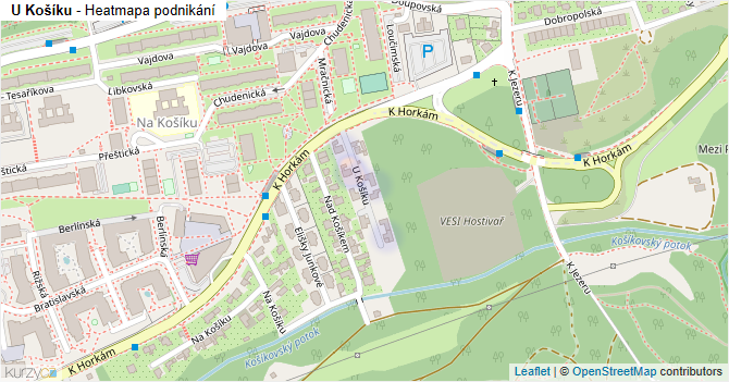 U Košíku - mapa podnikání