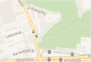 U kotlářky v obci Praha 11 - mapa ulice