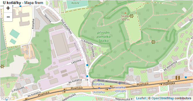 U kotlářky - mapa firem