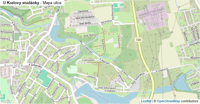 U Krelovy studánky - mapa ulice