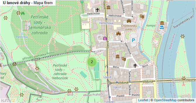 U lanové dráhy - mapa firem