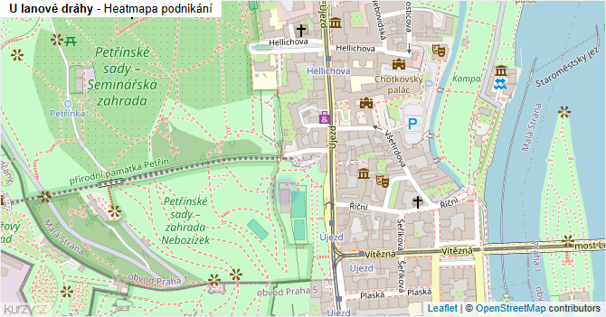 U lanové dráhy - mapa podnikání