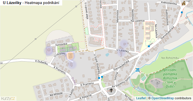 U Lázeňky - mapa podnikání