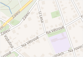 U lesa v obci Praha - mapa ulice
