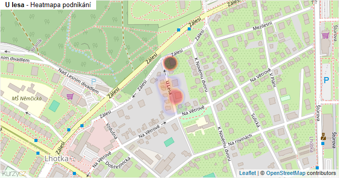 U lesa - mapa podnikání