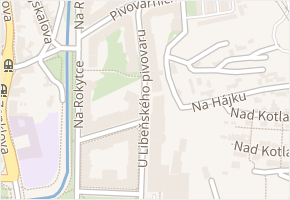 U libeňského pivovaru v obci Praha - mapa ulice