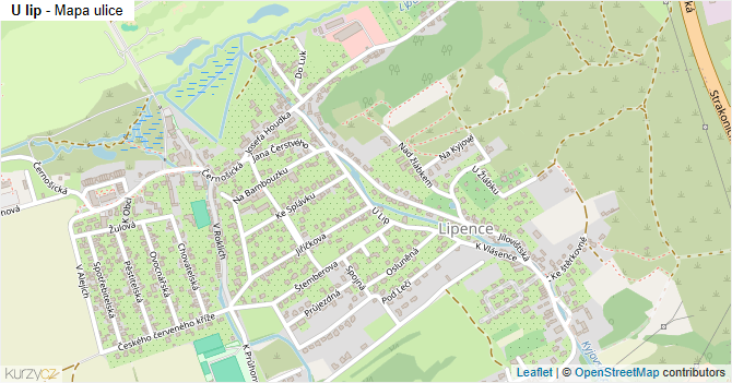 U lip - mapa ulice