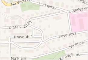 U Malvazinky v obci Praha 9 - mapa ulice