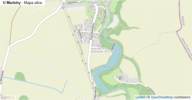 U Markéty - mapa ulice
