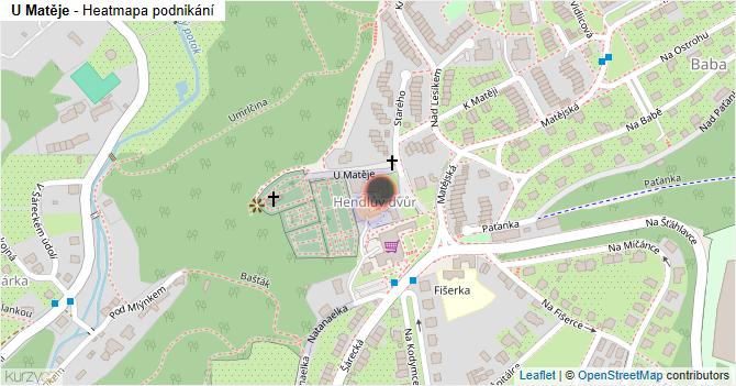 U Matěje - mapa podnikání