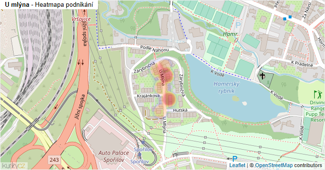 U mlýna - mapa podnikání