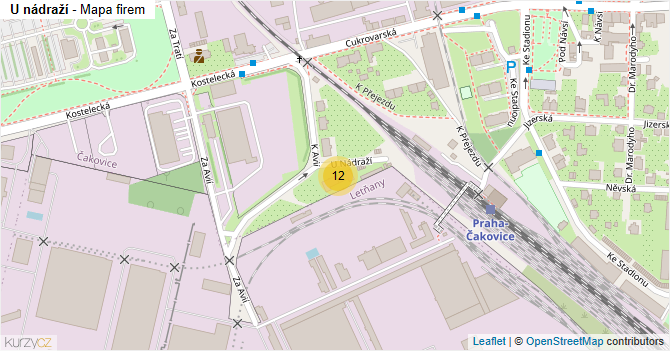 U nádraží - mapa firem