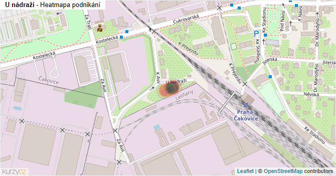 U nádraží - mapa podnikání