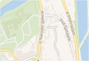 U Národní galerie v obci Praha - mapa ulice