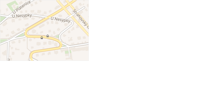 U Nesypky v obci Praha - mapa ulice