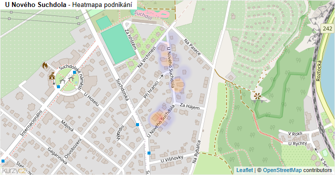 U Nového Suchdola - mapa podnikání