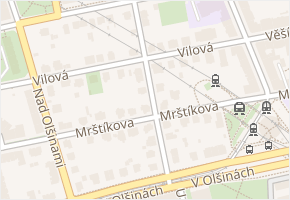 U nových vil v obci Praha 1 - mapa ulice