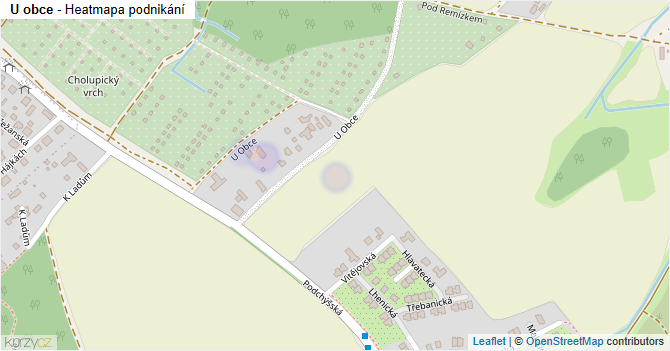 U obce - mapa podnikání
