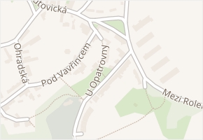 U opatrovny v obci Praha - mapa ulice