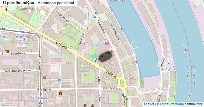U parního mlýna - mapa podnikání