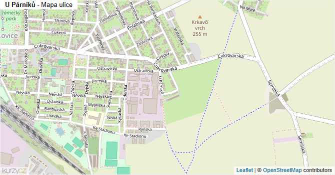 U Párníků - mapa ulice