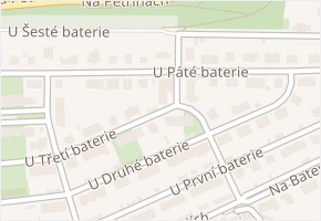 U páté baterie v obci Praha - mapa ulice