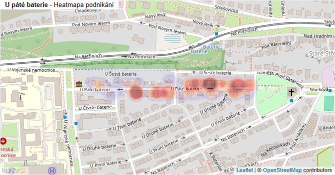 U páté baterie - mapa podnikání