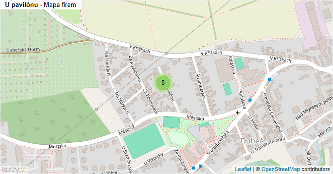 U pavilónu - mapa firem