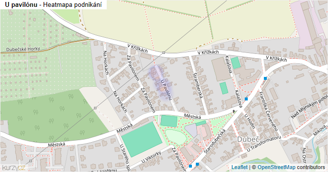 U pavilónu - mapa podnikání