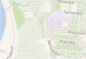 U Pentlovky v obci Praha - mapa ulice