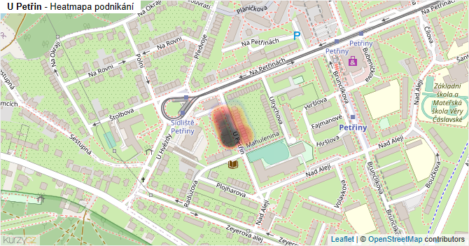 U Petřin - mapa podnikání