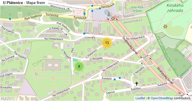 U Plátenice - mapa firem