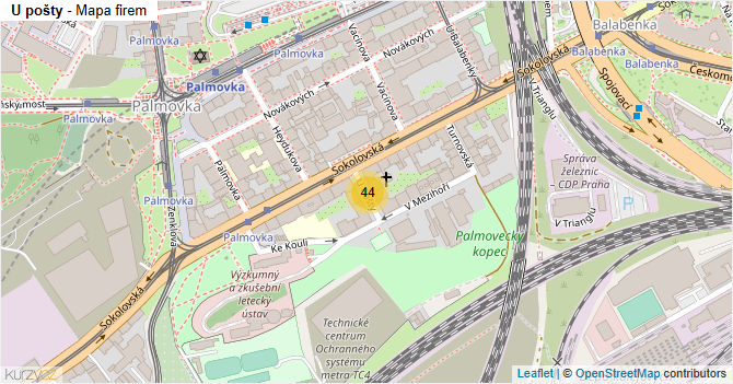 U pošty - mapa firem