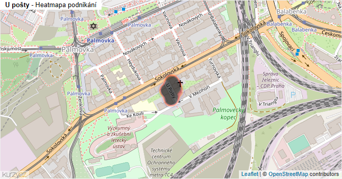 U pošty - mapa podnikání