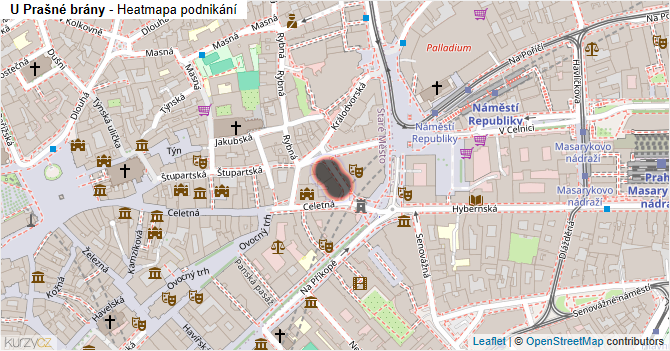 U Prašné brány - mapa podnikání
