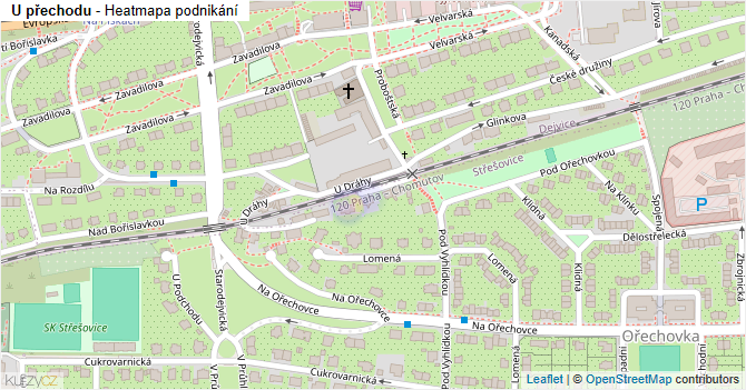 U přechodu - mapa podnikání