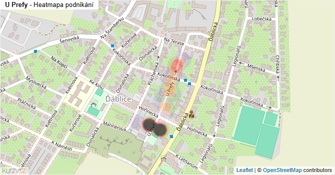 U Prefy - mapa podnikání