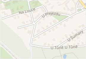 U přejezdu v obci Praha - mapa ulice