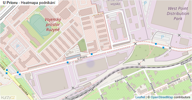 U Prioru - mapa podnikání