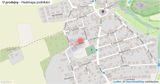 U prodejny - mapa podnikání