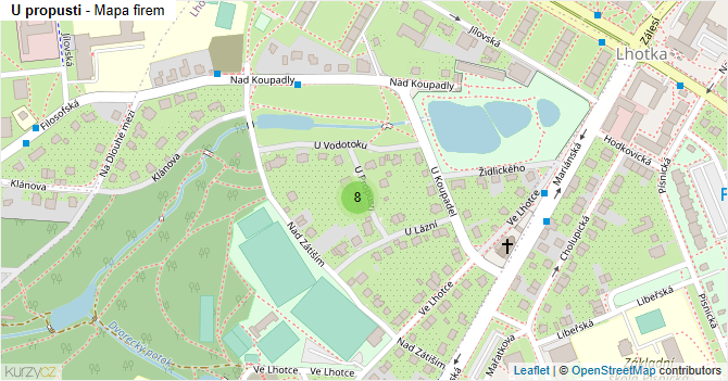 U propusti - mapa firem