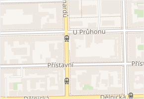 U průhonu v obci Praha - mapa ulice