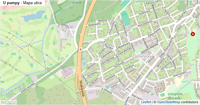 U pumpy - mapa ulice