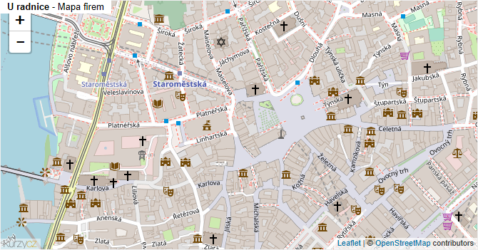 U radnice - mapa firem