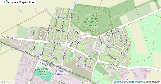U Řempa - mapa ulice