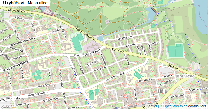 U rybářství - mapa ulice