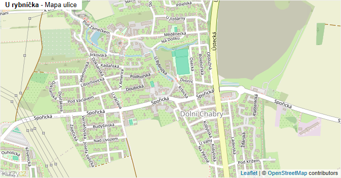 U rybníčka - mapa ulice